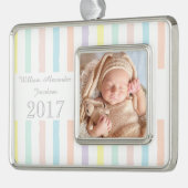 HAMbyWG - Ornament - Pastellstreifen Rahmen-Ornament Silber (Links)