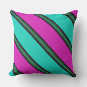 HAMbyWG - Outdoor Kissen 20" Pink/Blk/Gr/Turq.