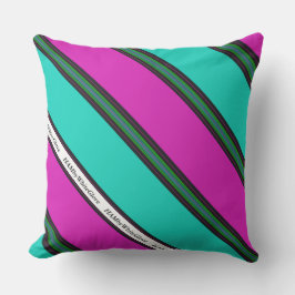 HAMbyWG - Outdoor Kissen 20" Pink/Blk/Gr/Turq. Für Draußen