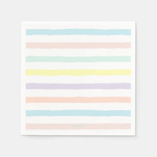 HAMbyWG - Paper Napkin - Pastellstreifen Serviette