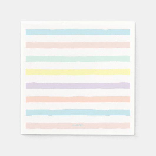 HAMbyWG - Paper Napkin - Pastellstreifen Serviette (Vorderseite)