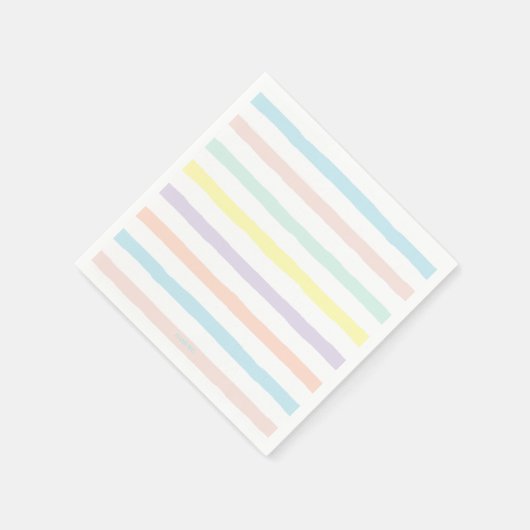 HAMbyWG - Paper Napkin - Pastellstreifen Serviette (Ecke)