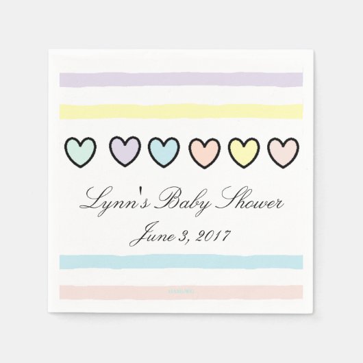 HAMbyWG - Paper Napkin - Pastellstreifen Serviette (Vorderseite)