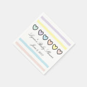 HAMbyWG - Paper Napkin - Pastellstreifen Serviette (Ecke)
