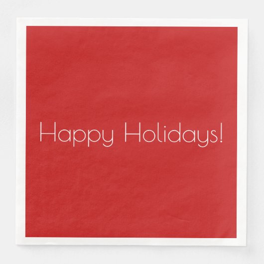 HAMbyWG - Paper Napkins - Happy Holidays Red Serviette (Vorderseite)