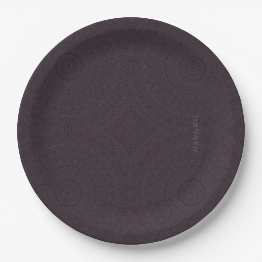 HAMbyWG - Paper Plate 7 or 9" - Boho Dark Cherry Pappteller (Vorderseite)
