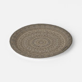 HAMbyWG - Paper Plate 9" - Tan Mandala Pappteller (Schrägansicht)