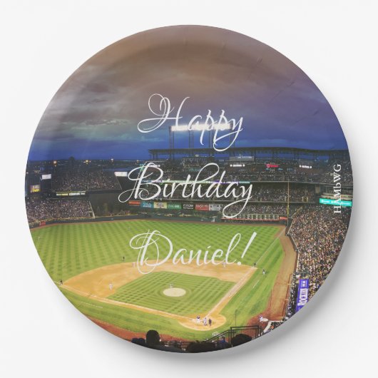HAMbyWG - Paper Plate - Baseball Stadium Pappteller (Vorderseite)