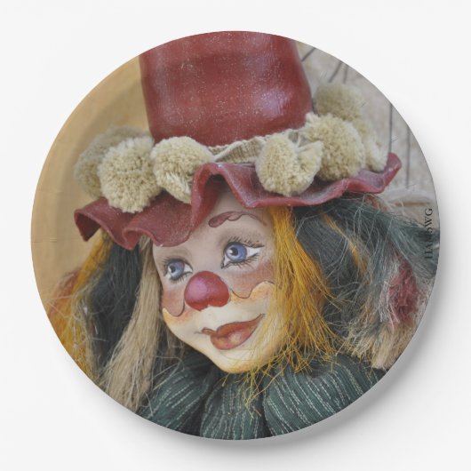 HAMbyWG - Paper Tellers 9" - Antiker Clown Pappteller (Vorderseite)