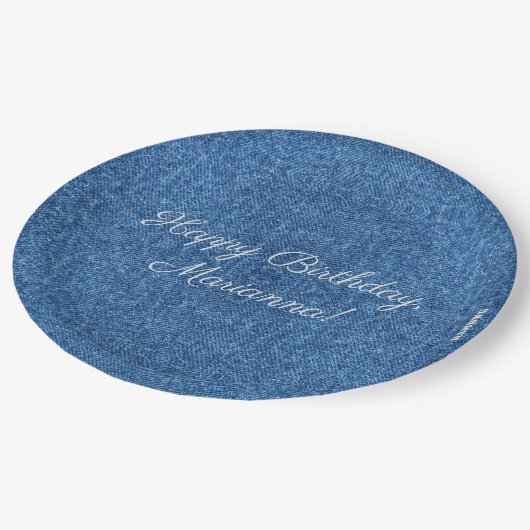 HAMbyWG - Paper Tellers 9" - Denim Image Pappteller (Schrägansicht)