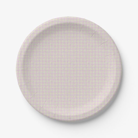 HAMbyWG - Papierplatte - Rosa Gingham Pappteller (Vorderseite)