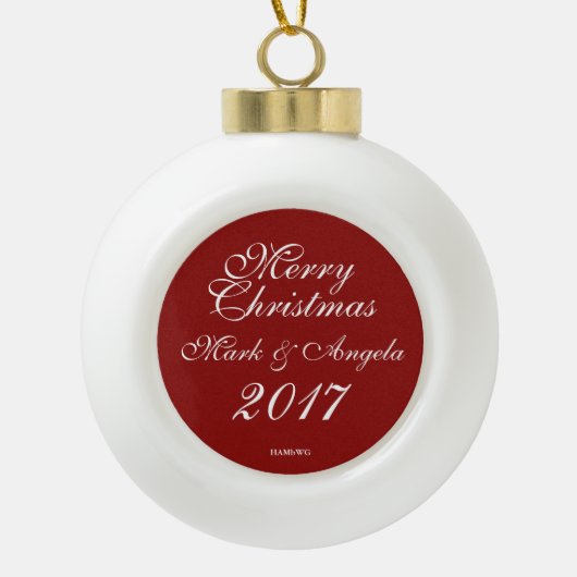 HAMbyWG - Personalizable Keramik Ball Ornament (Vorderseite)