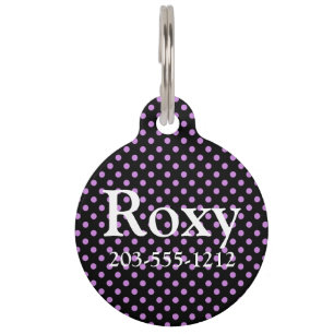 HAMbyWG - Pet Name Tag - Polka Dots Haustiermarke