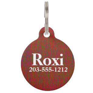 HAMbyWG - Pet Name Tag - Red Mix of Color Tiermarke