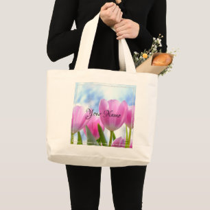 HAMbyWG - Pink Tulips Jumbo Stoffbeutel
