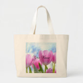 HAMbyWG - Pink Tulips Jumbo Stoffbeutel (Vorne)