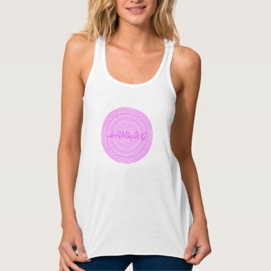 HAMbyWG Racerback Racerback Tank Top - Pink Boho (Vorderseite)