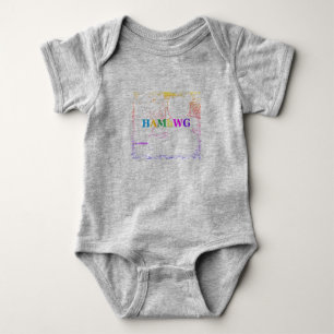 HAMbyWG Rainbow Teddy Bear Kontur w Logo T - Shirt