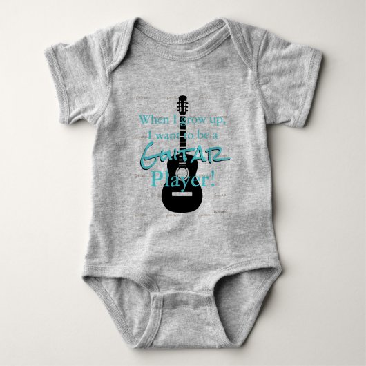 HAMbyWG - Romper, T - Shirt, Snap T - Gitarrenthem Baby Strampler (Vorderseite)