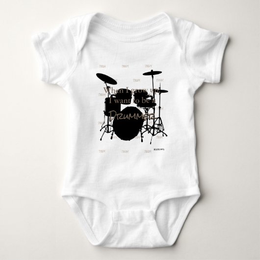 HAMbyWG - Romper, T - Shirt, Snap T - Trommelthema Baby Strampler (Vorderseite)