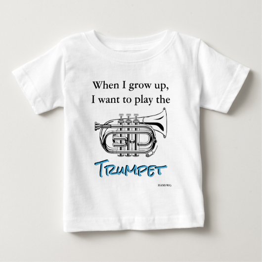 HAMbyWG - Romper, T - Shirt, Snap T - Trumpet Baby T-shirt (Vorderseite)