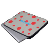 HAMbyWG - rote Polka-Punkte mit beliebiger Hinterg Laptopschutzhülle (Vorne Knopf)
