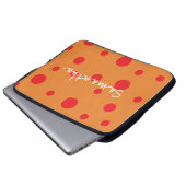 HAMbyWG - rote Polka-Punkte mit beliebiger Hinterg Laptopschutzhülle (Vorne Knopf)