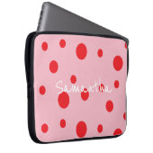 HAMbyWG - rote Polka-Punkte mit beliebiger Hinterg Laptopschutzhülle (Vorne Rechts)