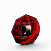 HAMbyWG Rote Rose Akryllischer Foto Block (Links)