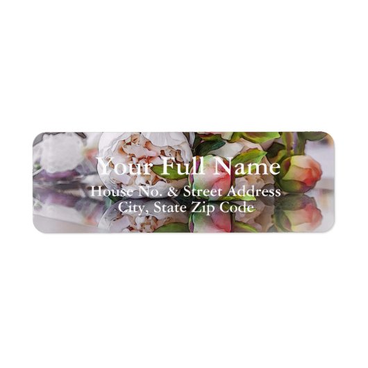 HAMbyWG - Rücksendeadresse Label - Peonies (Vorne)