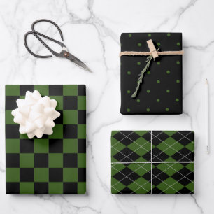 HAMbyWG-Sammlung für schwarze und grüne Geschenke Geschenkpapier Set