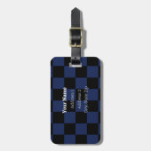 HAMbyWG Schachbrett Design Gepäck oder Bag Tag Gepäckanhänger (Vorderseite vertikal)