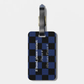 HAMbyWG Schachbrett Design Gepäck oder Bag Tag Gepäckanhänger (Rückseite vertikal)