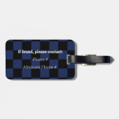 HAMbyWG Schachbrett Design Gepäck oder Bag Tag Gepäckanhänger (Rückseite horizontal)