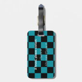 HAMbyWG Schachbrett Design Gepäck oder Bag Tag Gepäckanhänger (Rückseite vertikal)