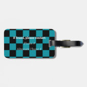 HAMbyWG Schachbrett Design Gepäck oder Bag Tag Gepäckanhänger (Rückseite horizontal)