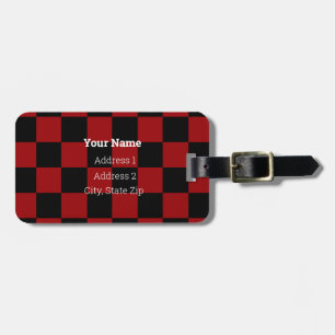 HAMbyWG Schachbrett Design Gepäck oder Bag Tag Gepäckanhänger