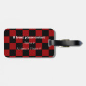 HAMbyWG Schachbrett Design Gepäck oder Bag Tag Gepäckanhänger (Rückseite horizontal)