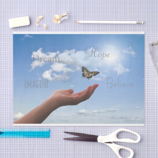 HAMbyWG - Schmetterling in Hand Seidenpapier (Handwerk)