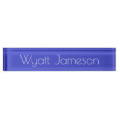 HAMbyWG - Schreibtisch Name Plate - Blau Namensplakette (Vorderseite)