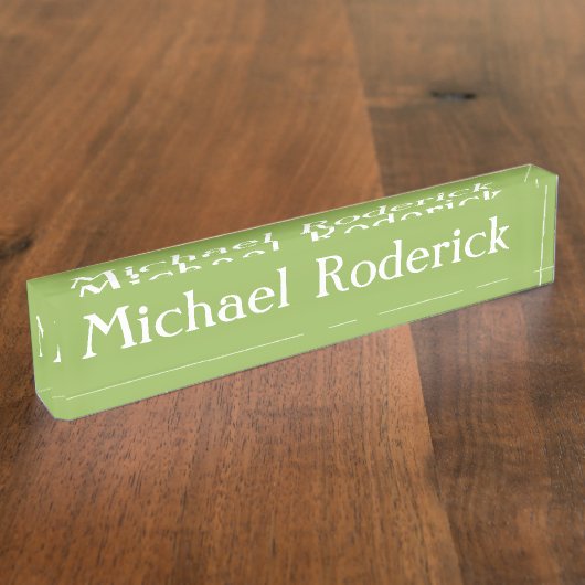 HAMbyWG - Schreibtisch Name Plate - Golf Green Namensplakette (Seite)