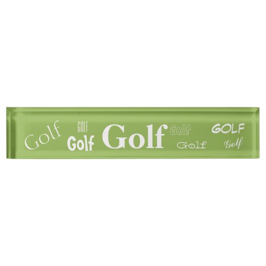 HAMbyWG - Schreibtisch Name Plate - Golf Namensplakette (Vorderseite)