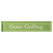 HAMbyWG - Schreibtisch Name Plate - Gone Golfing Namensplakette (Vorderseite)