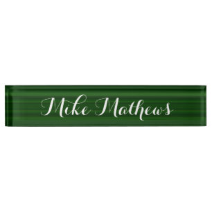 HAMbyWG - Schreibtisch Name Plate - Grüne Kante Namensplakette