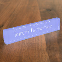 HAMbyWG - Schreibtisch Name Plate - Periwinkle