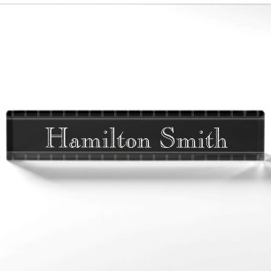 HAMbyWG - Schreibtisch Name Plate - Schwarzer Stre Namensplakette