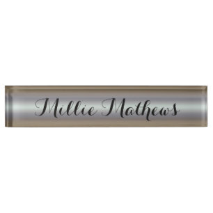 HAMbyWG - Schreibtisch Name Plate - Weiße Markieru Namensplakette