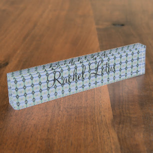 HAMbyWG - Schreibtisch Namensschild - Art Deco Glo Namensplakette