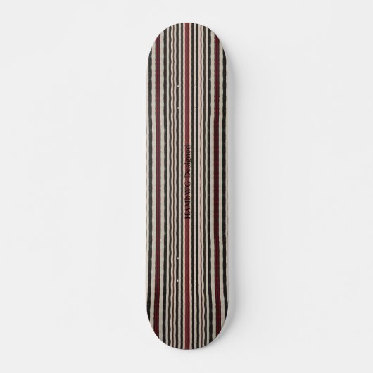 HAMbyWG - Skateboard - Black Red Bone Strip (Vorne)