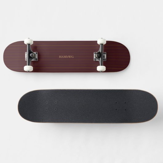 HAMbyWG - Skateboard - Burgund Streifen (Horizontal)